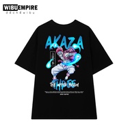 Mẫu Áo Thun đen KIMETSU NO YAIBA Thượng Huyền Tam AKAZA chất cotton co dãn thoáng mát 4 chiều | Milo