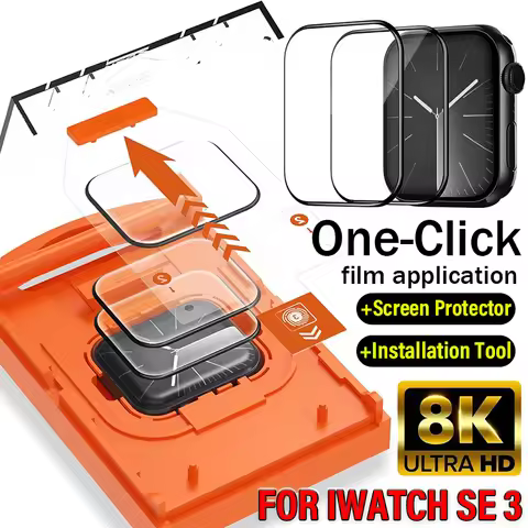 For Apple Watch SE 3 40MM 44MM HD Clear Soft Screen Protectors Dust Free Easy Installation Kit For i