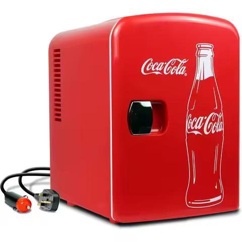 Mini Fridge for Bedroom, Office, Dorm - 4L Small Refrigerator Holds 6 Cans, Portable Cooler 12V DC/1