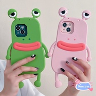 3D Cute Frog Phone Case For Vivo Y02S Y51 2020 Y71T X90 X80 V20 SE V20 Pro V19 V17 Neo V21E 4G 5G V21 V21S V15 Pro Soft Cases Silicone Cover