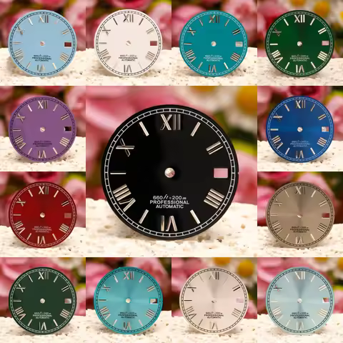 NH35 Dial S Logo 28.5mm Sunray 62MAS Prospex Roma Index Replacement Parts Green Luminous Suitable Fo