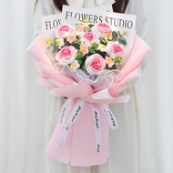 Super pretty bouquet of 6 wool flowers as a gift for your lover or mother's birthday, gift for Octob