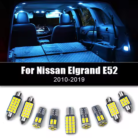 For Nissan Elgrand E52 2010-2015 2016 2017 2018 2019 12v Car LED Bulb Kit Auto Interior Reading Lamp