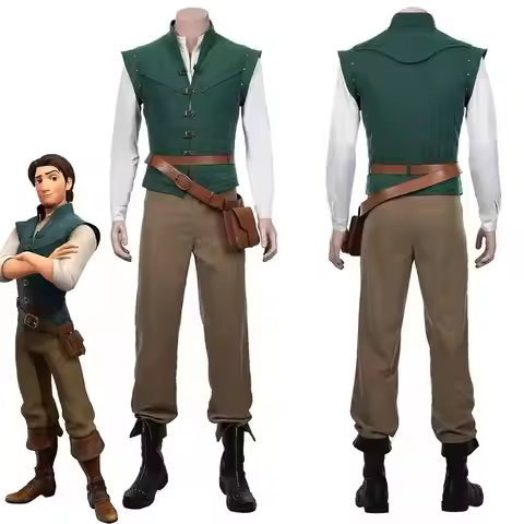 Rapunzel Cosplay Costume Set | Tangled Flynn Rider Outfit | Anime Cosplay Full Set