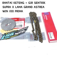 CHAIN KETENG ONLY HC25H-84L + CENTRIC GEAR SUPRA X OLD GRAND ASTREA WIN 100 PRIMA