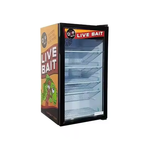 -90L Small refrigerator glass door Compact fridge 90 Liter home bar cooler drink cooling display ref