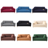 Elastic Solid Color Sofa Cover 1/2/3/4 Seater L-shape Couch Covers All-inclusive Universal Slipcover for Living Room