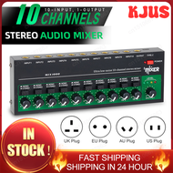 [HKJUS] 10 Channel Sound Mixer Stereo Ultra Low Noise Line Mini Audio Mixer USB 5V Power Stereo Audi