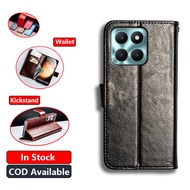 Classic Leather For Huawei Honor X6a 4G Plus WDY-LX1 WDY-LX2 Wallet Vintage Folio Case Flip Cover Ma