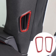 CHEAYAR Soft 3D Real Carbon Fiber Car A-Pillar Air Vent Frame Trim Sticker Trim Compatible with Corv