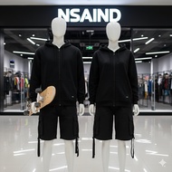 Nsa Ind Hoodie Bjorka Black Zipper Men Women