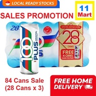 SG Home Mall Sale 84 Cans 100 Plus Original Isotonic Drink (28 Cans x 3 Cartons) MY (325ml) [Min. 6 
