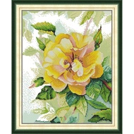 Joy Sunday Stamped Cross Stitch Ktis DMC Threads Chinese Cross Stitch Set DIY Needlework Embroidery Kit-Yellow Rose