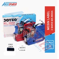Mesin Label Harga Joyko [MX-6600A/2 Baris] / Alat Lebel Nama Cetak 2 Line Tempel / Label Kertas Pric
