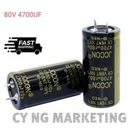 1PC 80v4700uf 80v 4700uf JCCON black gold audio amplifier audio filter capacitor 25x50