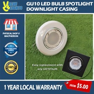 GU10 Bulb SIngle Spotlight Round Square Downlight Adjustable Angle Philips Bulb Option