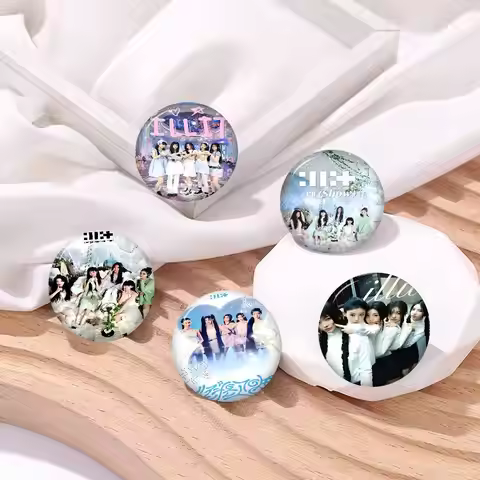 Korean Kpop I-illit Music Anime Brooches Cute Cartoon Badge Jacket Jeans Lapel Pin Gift Accessorie