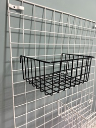 (OEB8) Open End wire mesh Basket 8 inches black and white Hanging Screen Basket Display Rack Organizer