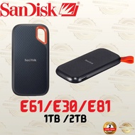 [SanDisk Extreme E61 | E30| E81] Type-C External SSD SOLID STATE DRIVE USB 3.2 (1TB/2TB)