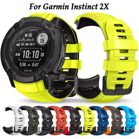 Multi Color Silicone Watch Strap For Garmin Instinct 2X Solar Band Bracelet Smartwatch Watchband Rep