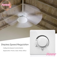 FOREVER Fan Speed Controller Durable Surface Mounted 86 Type Adjustment Stepless Speed