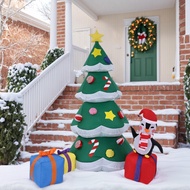 Inflatable Christmas Tree Outdoor 5.9ft Lighted Holiday Party Blow Up Christmas Tree Inflatables Out