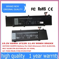 1F22N XRGXX 06YV0V 0JJPFK Battery For Dell M15 ALW15M M17 ALW17M-D2758S,G5 15 5590 G7 7590 P82F