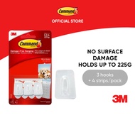 3M™ Command™ Micro Hooks, 17066, No Surface Damage, Holds up to 225g, 3 pcs/pack, For general purpose