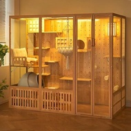 Large Cat Villa Cat House Home Luxury Cat Cage Indoor Cat House Cat Villa Panoramic Glass Cat House
