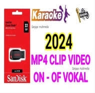 FLASHDISK 32GB MP4 SUDAH ISI CLIP KARAOKE 2024 VIDEO BISA TV ANDROID MOBIL