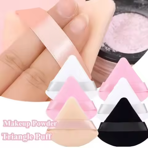 1/3/5/12Pcs Washable Velvet Foundation Puff Triangle Powder Puff Soft Makeup Sponge For Face Make Up