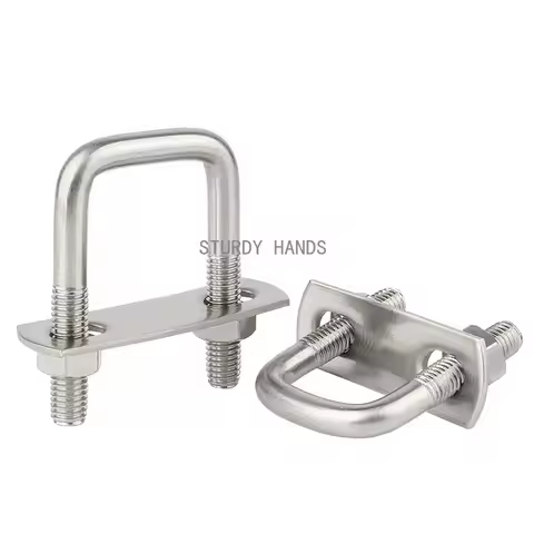 2sets M6 M8 304 stainless steel square clamp bolt nail U-shaped clamp nut baffle bolt combination ha