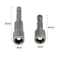 8mm Hexagon Magnetic Nut Socket 1/4'' Hex Shank 45mm/65mm Socket Magnetic Nut Driver