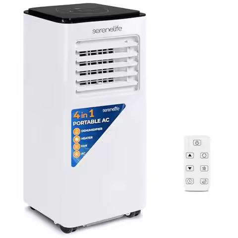 8000 BTU Portable AC Unit Rooms Up to 300 Sq Ft 3-in-1 Compact Standing Air Conditioner Remote Contr