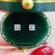 [silver shop] 18K Gold Diamond Earrings 16 Points Rock Sugar K