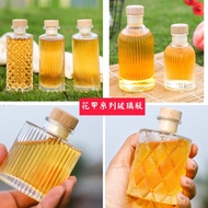 Kitchen Master-Huajia Wine Bottle White Wine Bottle Juice Bottle Glass Square Wine Bottle Small Squa