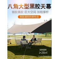 Outdoor Folding Sky Curtain Vinyl Sunscreen Outdoor Sky Curtain Camping Sunshade Rain Tent Picnic Fo