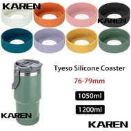 KAREN1 1Pcs Silicone Coaster, Protective 1050ml 1200ml TS-8829 TS-8830 Bottle Cover,  76-79mm Mug Cu