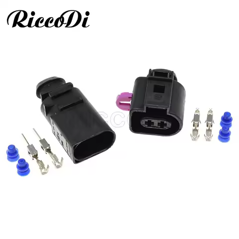 1/10Kits 3.5mm Automotive Wiring Harness Connector 1J0973722 8D0973822 Electrical Horn Plug 1J0 973