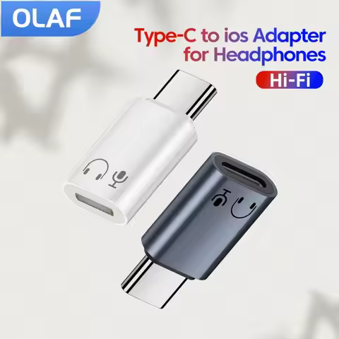 USB C To Lightning Audio Adapter Type C Male To Lightning Female Headphone Converter for iphone 15 1
