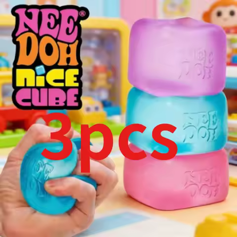 2026 3pcs Sensoriale Needoh Nice Cube Antistress, Giocattolo Squeeze per Ansia, Concentrazione e Rel