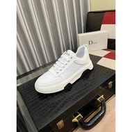 Dior B27 White Lace-Up Sneakers - Thick Sole for Men & Women