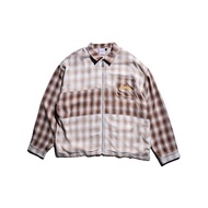 AGAINST LAB MIXEF FLANNEL ZIP UP SHIRT