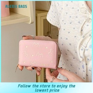 ALEXIS BAGS ลายแมว กระเป๋าสตางค์สั้น ช่องใส่การ์ดหลายช่อง น้ำหนักเบา กระเป๋าจัดระเบียบ แบบพกพา หนัง