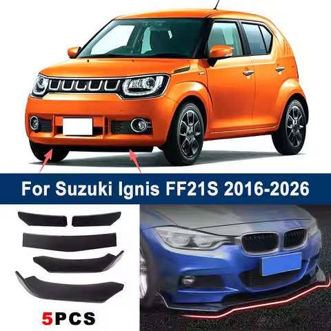Adjustable 5Pcs Sectional Front Spoiler Lip For Suzuki Ignis FF21S 2016-2026 Front Bumper Splitter C