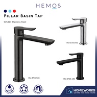 HEMOS BATHROOM FAUCET SUS 304 PILLAR BASIN COLD TAP KEPALA PAIP BILIK AIR HM-3703,3713