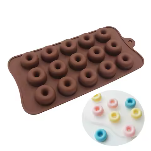 Donut Shape Silicone Mould Doughnut Chocolate Candy Fondant Mold Baking Tool