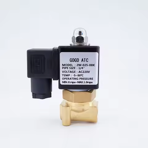 2 Way NO 2W025-08K/06K Copper Coil Water Solenoid Valve G1/8 1/4 110V 220V AC 12V 24V DC Normally Op