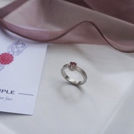 粉色尖晶石戒指 925銀