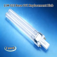 2-Pack G23 Base 11 Watt UV Disinfection Lamps for Air Purifiers Aquarium Disinfection System Water T